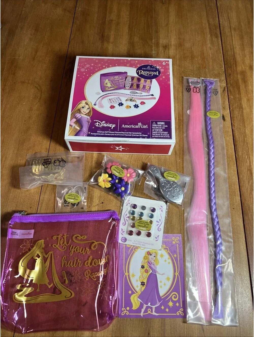 American Girl Disney Princess Rapunzel Hair Accessories for 18-inch Dolls New